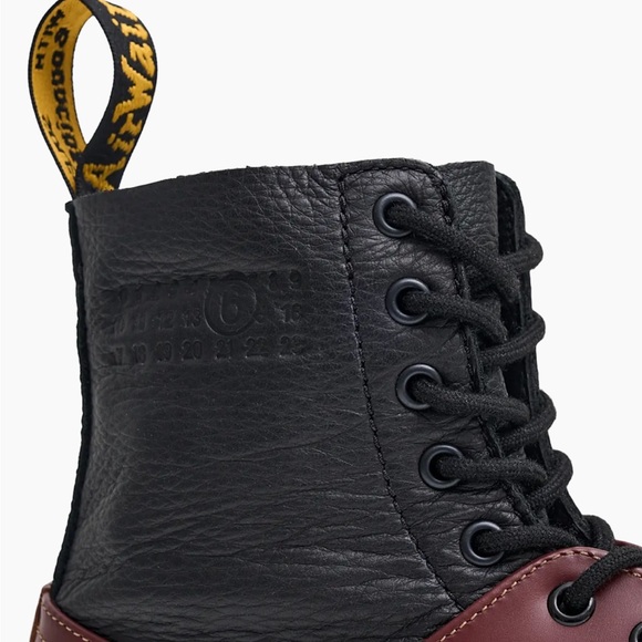 Dr. Martens Men's Black and Burgundy Boots - Picture 4 of 5